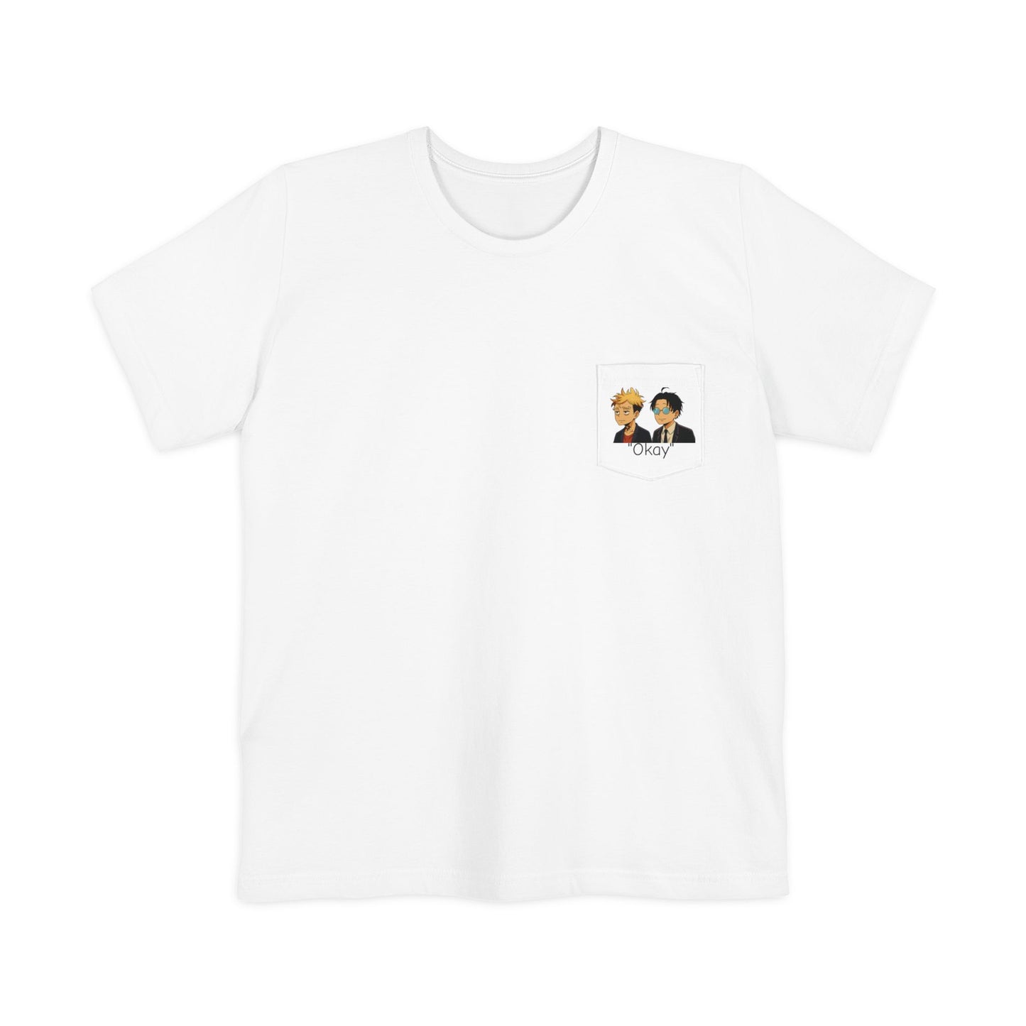 Unisex Pocket T-Shirt "Okay" Design, Casual Wear, Gifts for Him/Her, Fashion Statement, Everyday Comfort