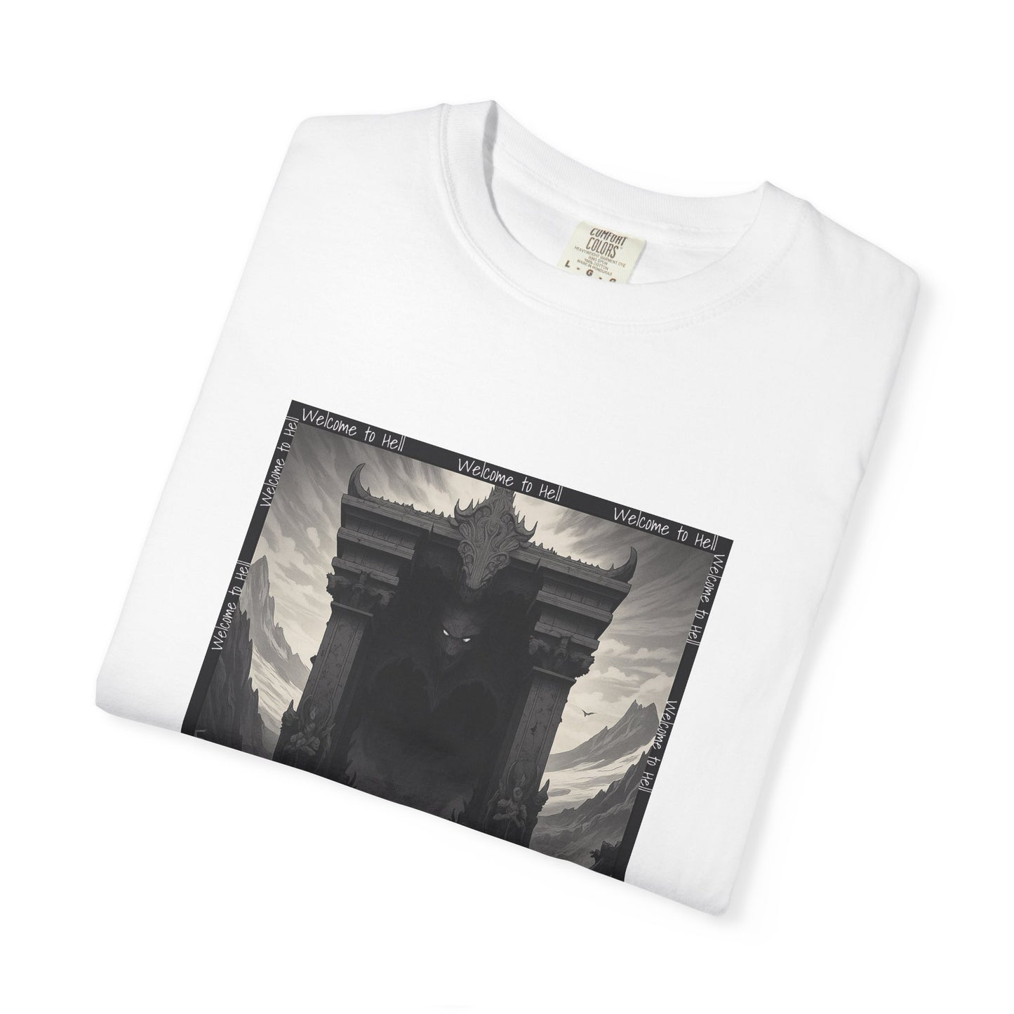 The Gate of the Underworld | Unisex Garment-Dyed Tee, Graphic Shirt for Nature Lovers, Boho Style, Art Apparel, Unique Gift