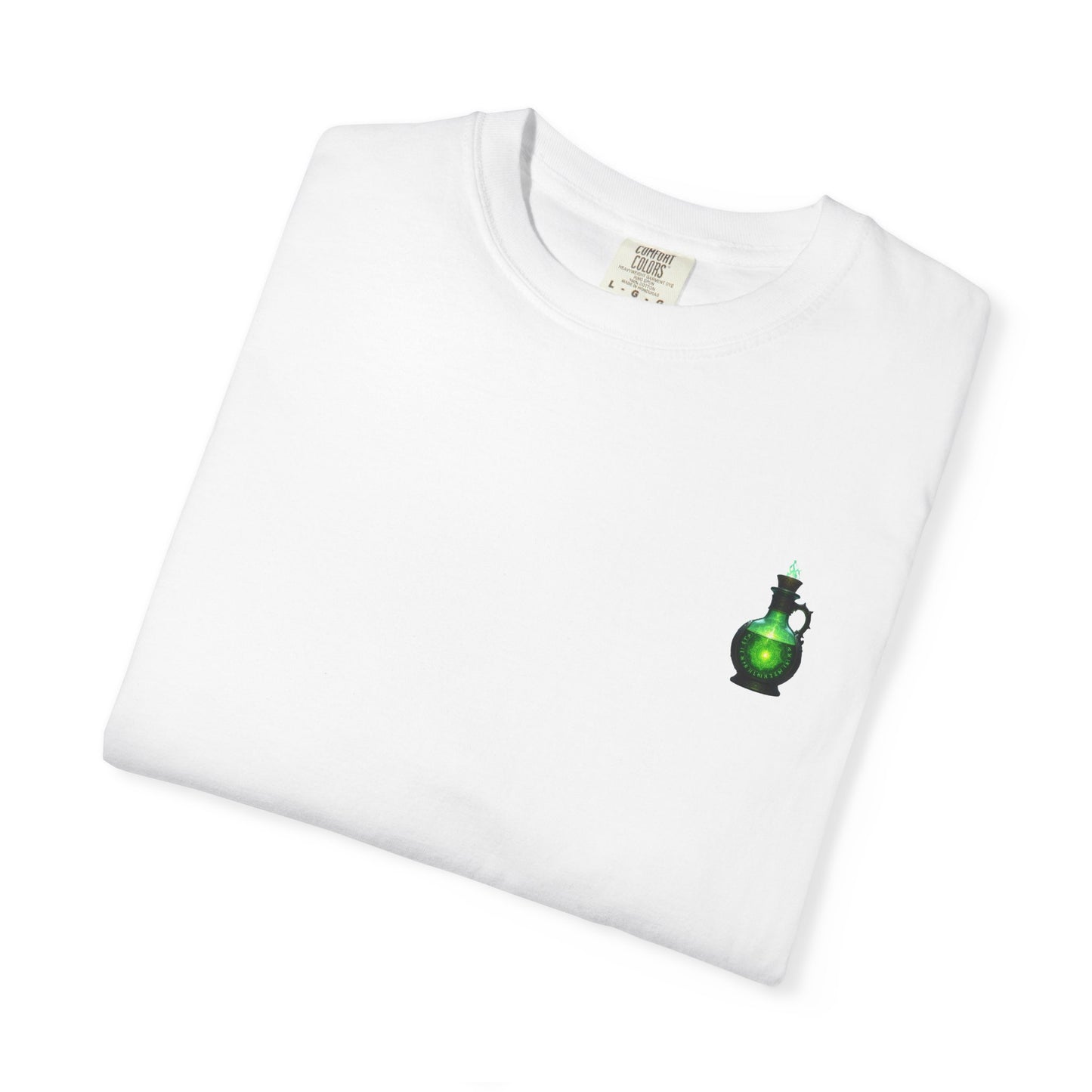 Mystical Potion T-Shirt, Unisex Casual Tee, Hand-Dyed Apparel, Gift for Gamers, Fantasy Fashion