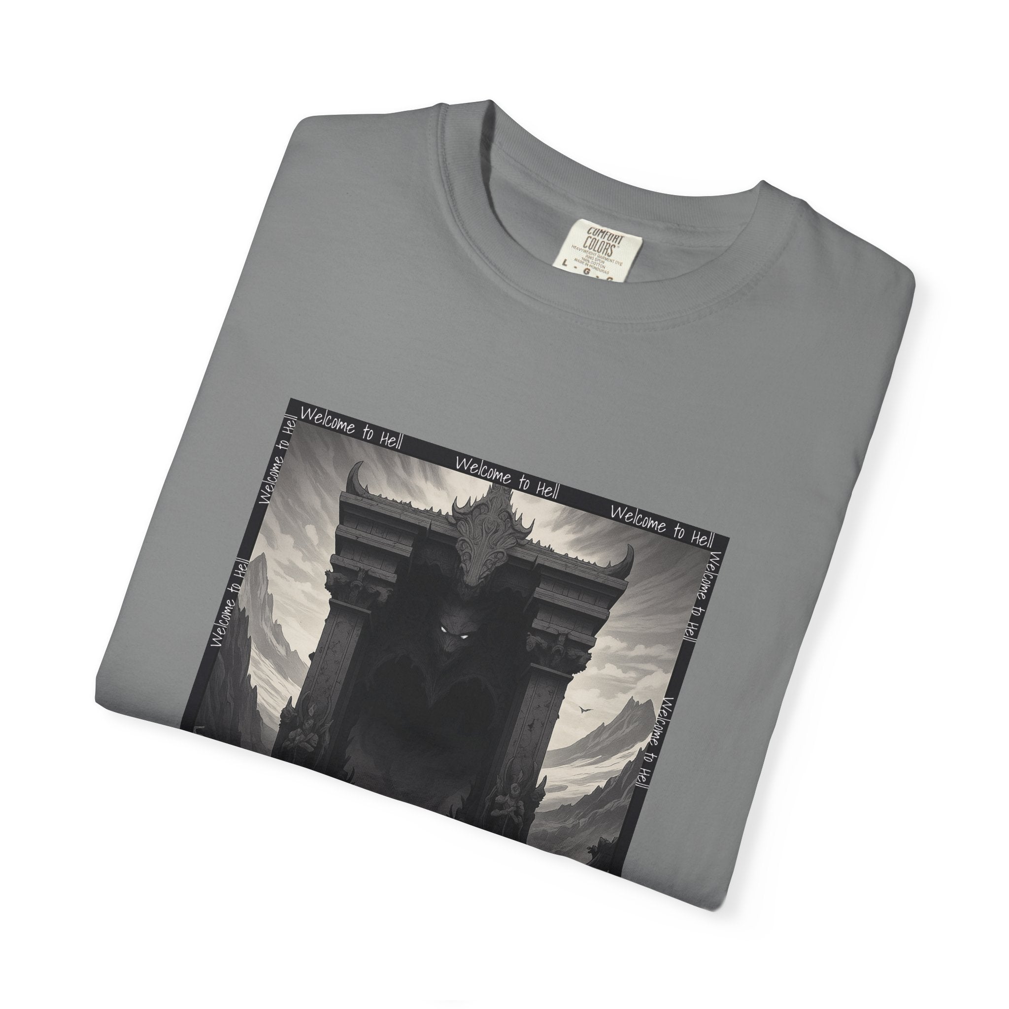 The Gate of the Underworld | Unisex Garment-Dyed Tee, Graphic Shirt for Nature Lovers, Boho Style, Art Apparel, Unique Gift