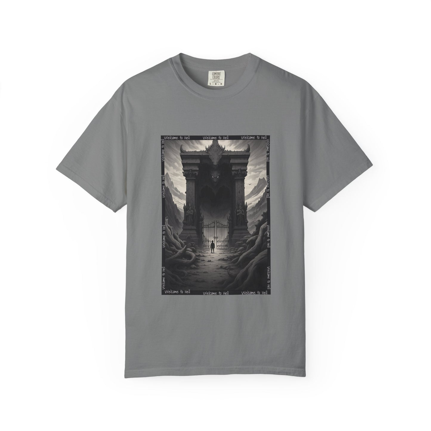 The Gate of the Underworld | Unisex Garment-Dyed Tee, Graphic Shirt for Nature Lovers, Boho Style, Art Apparel, Unique Gift