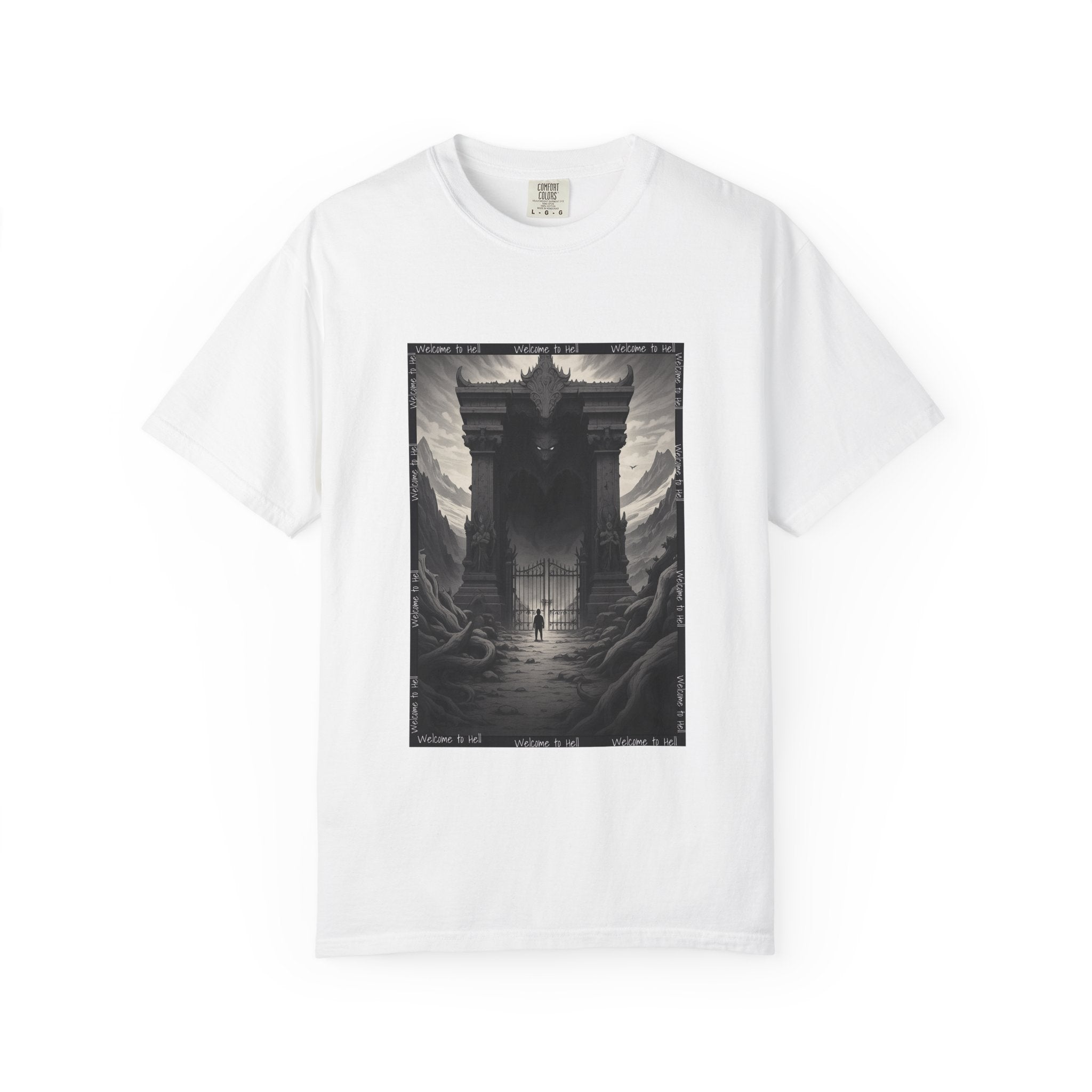 The Gate of the Underworld | Unisex Garment-Dyed Tee, Graphic Shirt for Nature Lovers, Boho Style, Art Apparel, Unique Gift