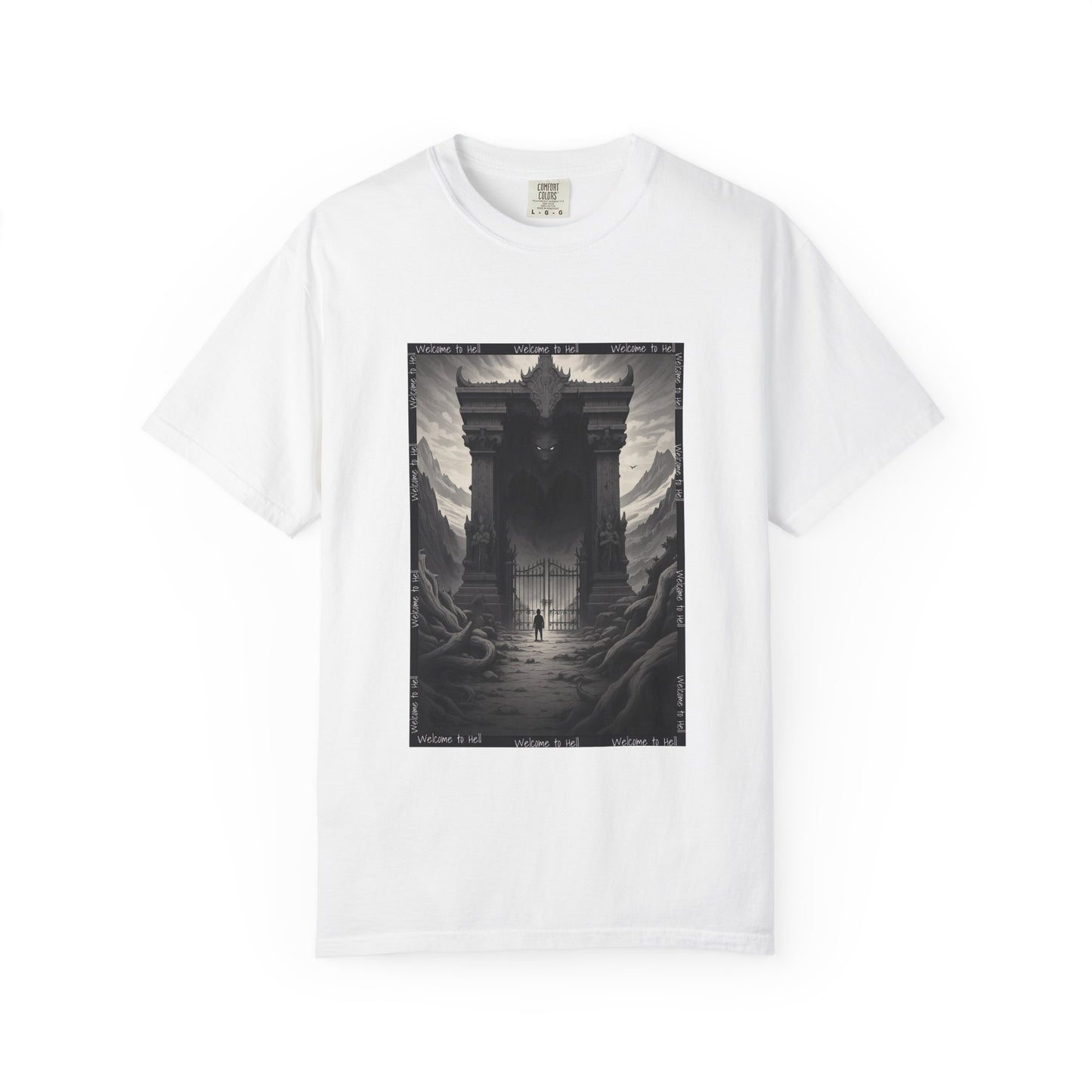 The Gate of the Underworld | Unisex Garment-Dyed Tee, Graphic Shirt for Nature Lovers, Boho Style, Art Apparel, Unique Gift