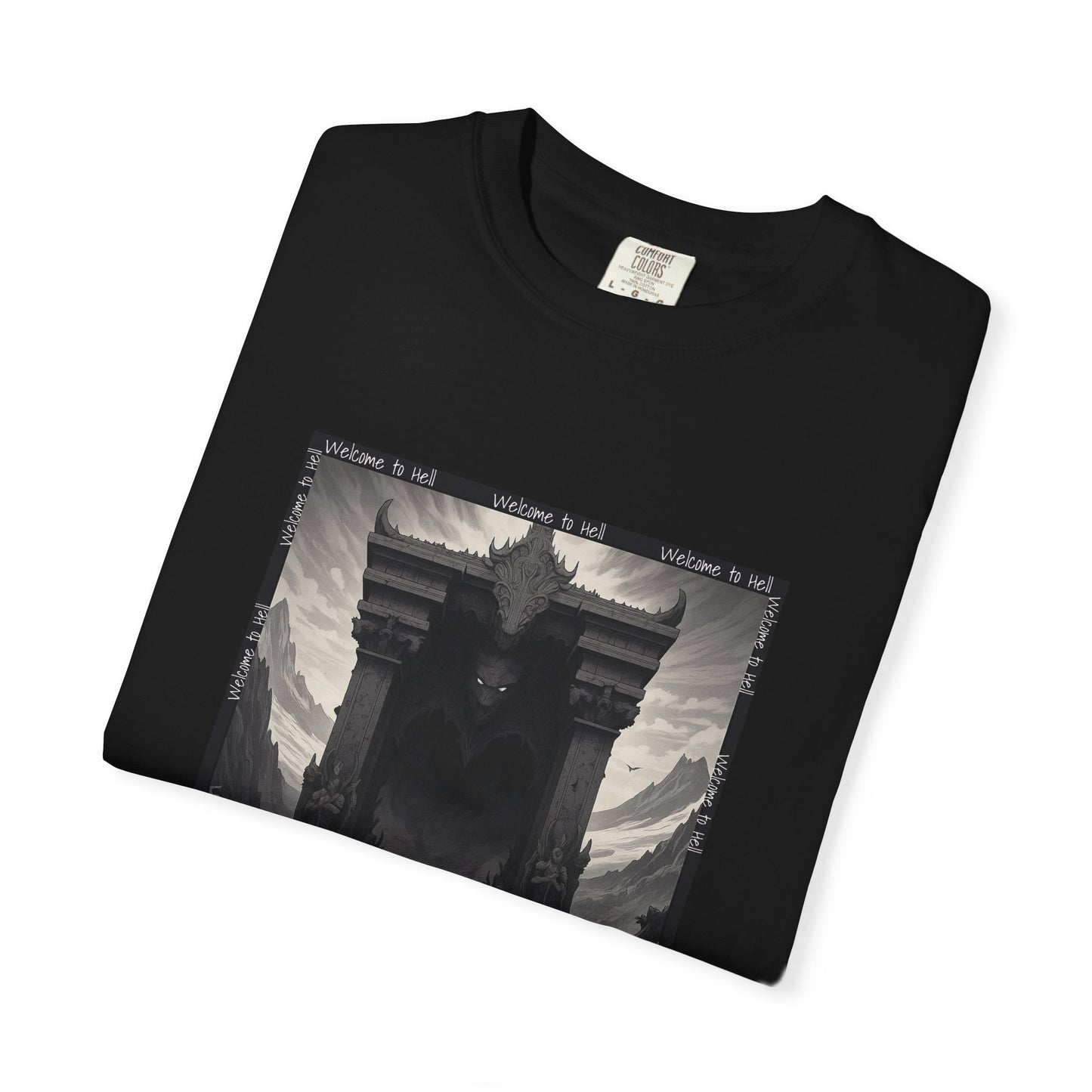 The Gate of the Underworld | Unisex Garment-Dyed Tee, Graphic Shirt for Nature Lovers, Boho Style, Art Apparel, Unique Gift